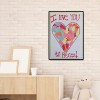 Heart Sticky Note 5D Round Diamond Painting Picture Kit