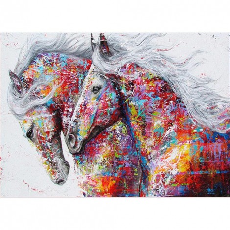 Colorful Horse  - Full Diamond Painting - 40x30cm