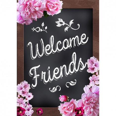 Letter Print - Full Round Diamond - 40x30cm