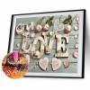Round Letter Set - Full Diamond Painting - 40x30cm