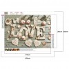 Round Letter Set - Full Diamond Painting - 40x30cm