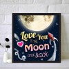 Letter Print Digital - Full Round Diamond - 30x30cm