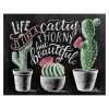 Cactus Blackboard - Full Round Diamond - 25x30cm