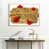 Welcome Friends - Full Round Diamond - 40x30cm