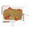 Welcome Friends - Full Round Diamond - 40x30cm