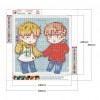 Cartoon Boy - Full Round Diamond - 30x30cm