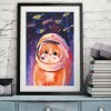 Astronaut Cat - Full Round Diamond - 30x40cm