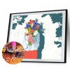 Bouquet Girl - Full Round Diamond - 55*45cm