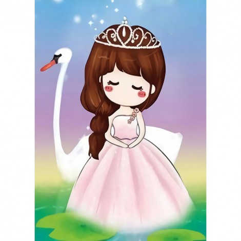 Tiny Princess - Full Round Diamond - 30x40cm