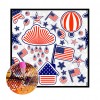 Round Diamond Picture DIY 5D Kit Full Drill Painting American Flag Craft