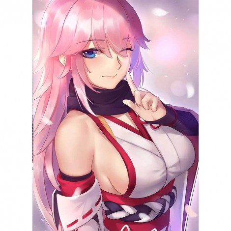 Anime Girl - Full Round Diamond - 40x50cm