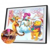 Cartoon Bear Tiger - Full Round Diamond - 40x30cm