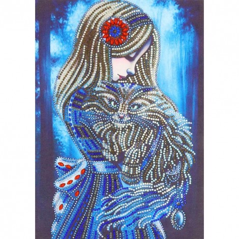 5D DIY Special Shaped Diamond Painting Beauty Embroidery Mosaic Kit (D1073)
