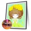 5D DIY Full Drill Diamond Painting Yellow Dress Girl Cross Stitch Mosaic