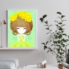 5D DIY Full Drill Diamond Painting Yellow Dress Girl Cross Stitch Mosaic