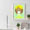 5D DIY Full Drill Diamond Painting Yellow Dress Girl Cross Stitch Mosaic