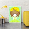 5D DIY Full Drill Diamond Painting Yellow Dress Girl Cross Stitch Mosaic