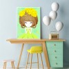 5D DIY Full Drill Diamond Painting Yellow Dress Girl Cross Stitch Mosaic