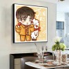 Cartoon Boy - Full Round Diamond - 30x30cm