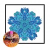 Blue Flowers - Full Round Diamond - 30x30cm