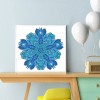 Blue Flowers - Full Round Diamond - 30x30cm