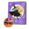 Witch And Moon - Full Round Diamond - 30*40cm