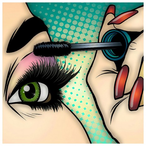 Women Who Brush Mascara - Full Round Diamond - 30x30cm