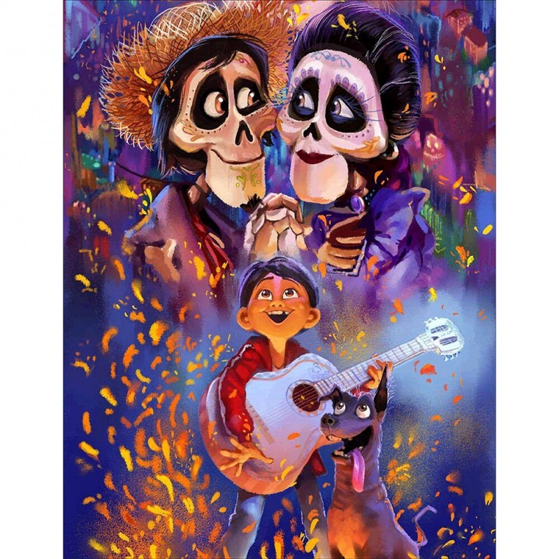 Boy and Two Skeleton...