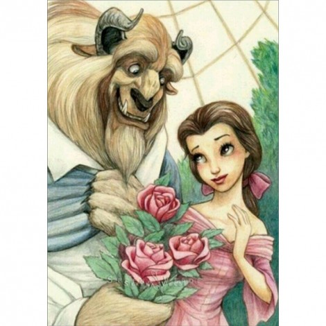 Beauty And The Beast - Full Square Diamond - 40*50cm