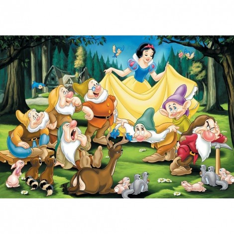 Snow White And The Dwarfs - Full Round Diamond - 50*40cm