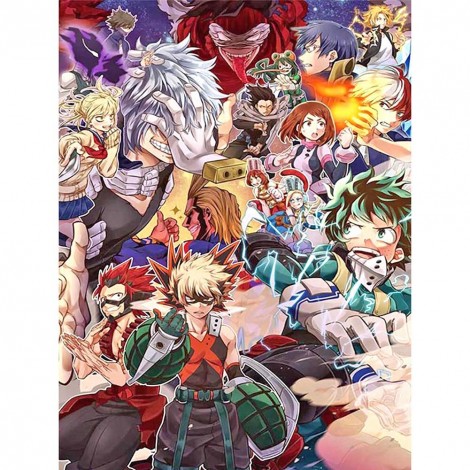 Anime Characters - Full Round Diamond - 40x50cm
