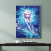 White Hair Princess - Full Round Diamond - 30x40cm