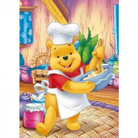 Cartoon Bear Bead - Full Round Diamond - 30x40cm