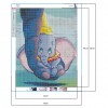 Cartoon Elephant - Full Square Diamond - 40x50cm