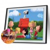 Cartoon Beagle - Full Round Diamond - 40x30cm