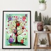 Tree Bird - Full Round Diamond - 30x40cm