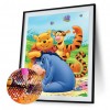 Winnie The Pooh And Tigger - Full Round Diamond - 30*40cm