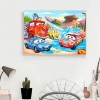 Cars - Full Round Diamond - 40x30cm