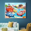 Cars - Full Round Diamond - 40x30cm