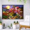 Colorful Flowers And Fruits - Full Round Diamond - 40*30cm
