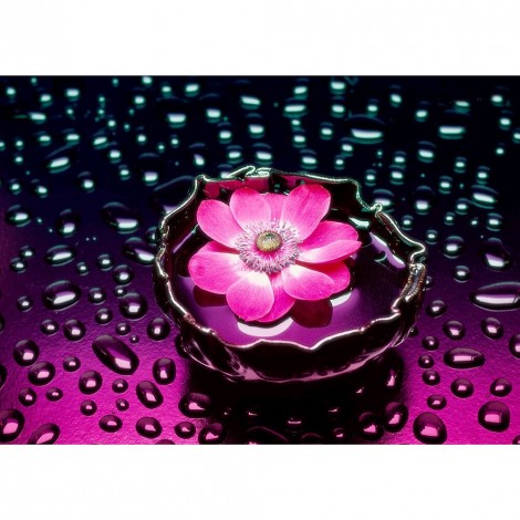 DIY Lotus Flower Mosaic Home Decor Full Drill Diamond Painting Bead Art