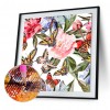 Butterfly Flowers - Full Diamond Painting - 40x40cm