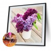 Canvas Picture Craft Lilac Flower Handmade DIY Full Round Diamond Painting