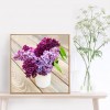 Canvas Picture Craft Lilac Flower Handmade DIY Full Round Diamond Painting