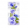 Blue Rose Flower - Partial Round Diamond -