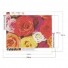 Affectionately Blooming Red Rose - Full Round Diamond - 40*30cm