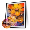 5D DIY Diamond Painting Kit Tithonia Full Round Drill Picture Handicrafts