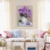 Canvas Picture Craft Full Round Lilac Flower Handmade DIY Diamond Painting