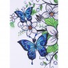 Butterfly Flowers - Special Shaped Diamond - 40x30cm
