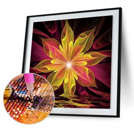 5D Diamond Abstract Flower Painting DIY Art Kit